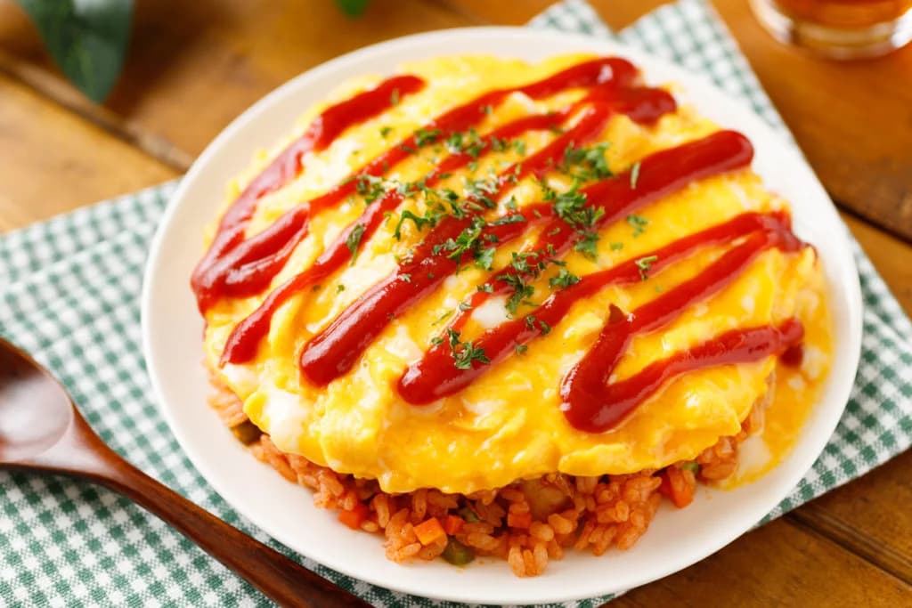လူခြောက်ယောက်စာ Omurice ကြက်ဥထမင်းကြော် ပွဲကြီး